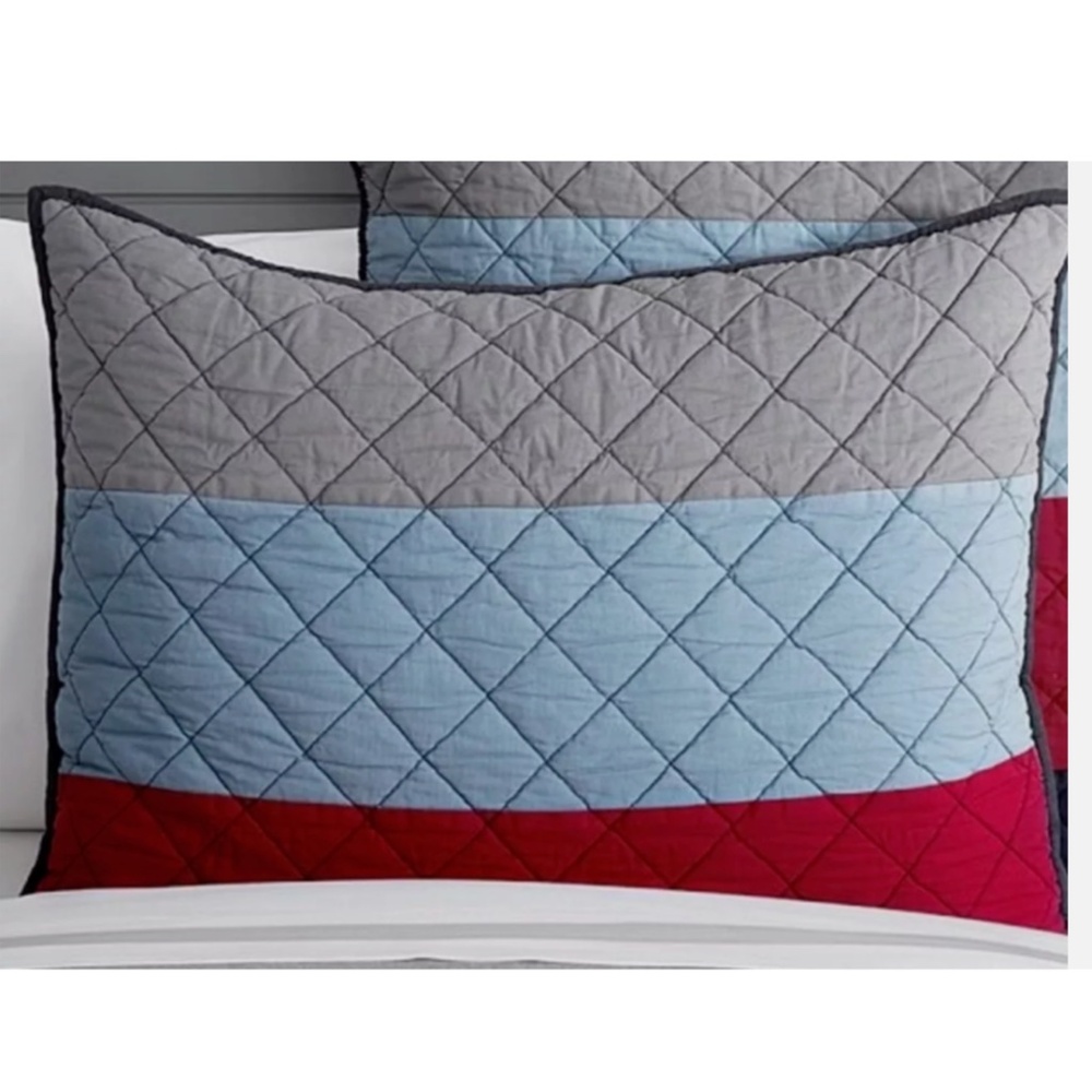 Pottery Barn Kids Block Stripe Pillow Sham • Standard